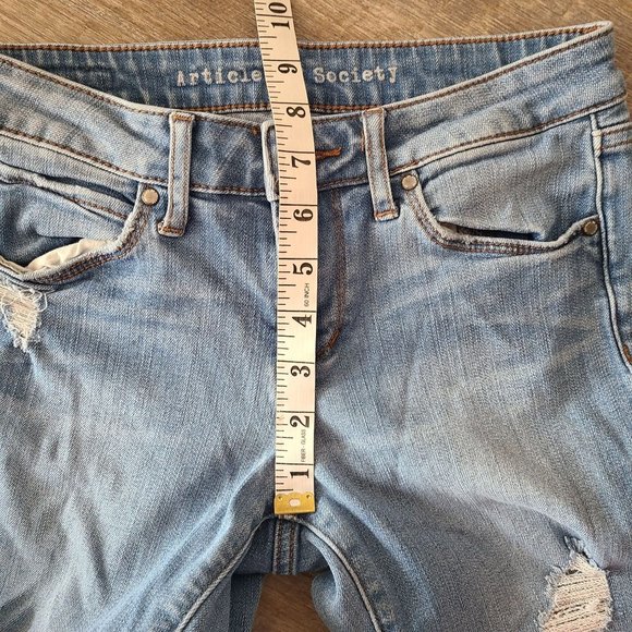 Articles of Society US Women Sz 25 Sarah Skinny Fit Light Wash Jeans Distressed - Picture 12 of 12